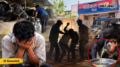 मेरठ में दूसरी डेयरी पर काम करना पड़ा भारी, कर्मचारी को बंधक बनाकर पीटा, भैंस का यूरिन पिलाने का भी आरोप