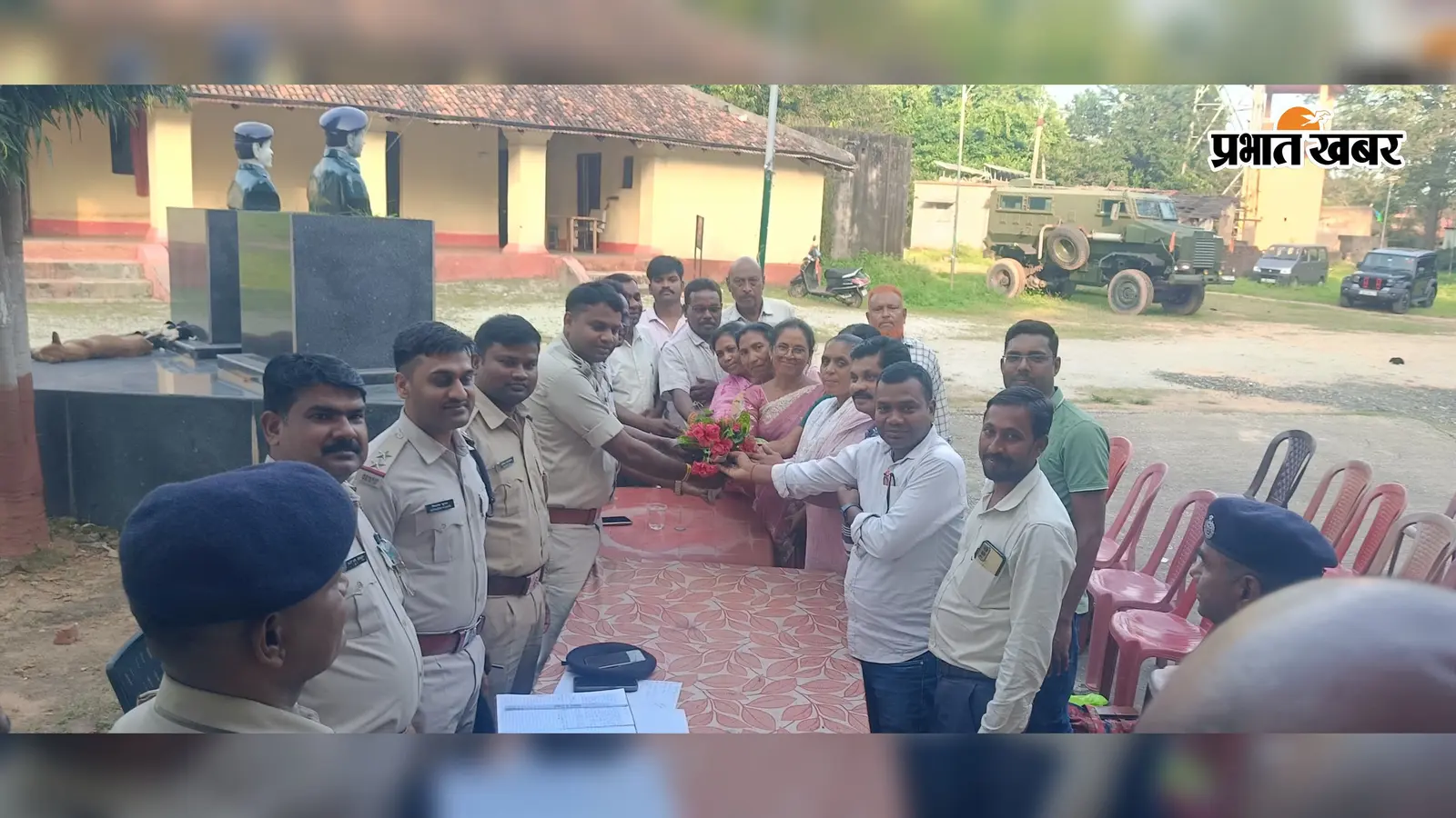 बानो के नये थाना प्रभारी रोहित कुमार रजक का जनप्रतिनिधियों ने किया स्वागत