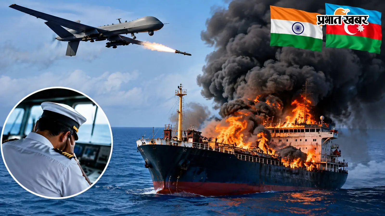 Russia's drone attack: भारत-अजरबैजान के नागरिकों को ले जा रहे जहाज में लगी आग, कप्तान की मौत