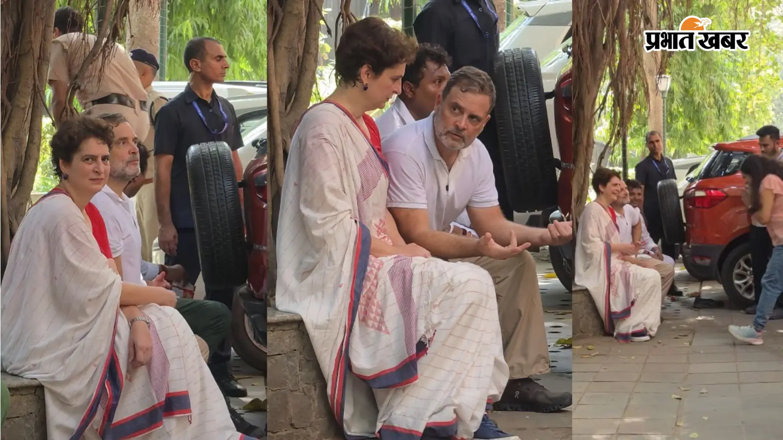 Video: राहुल-प्रियंका का आकाशवाणी भवन में प्रदर्शन, पुलिस ने रोका तो पेड़ के नीचे बैठकर शुरू किया धरना