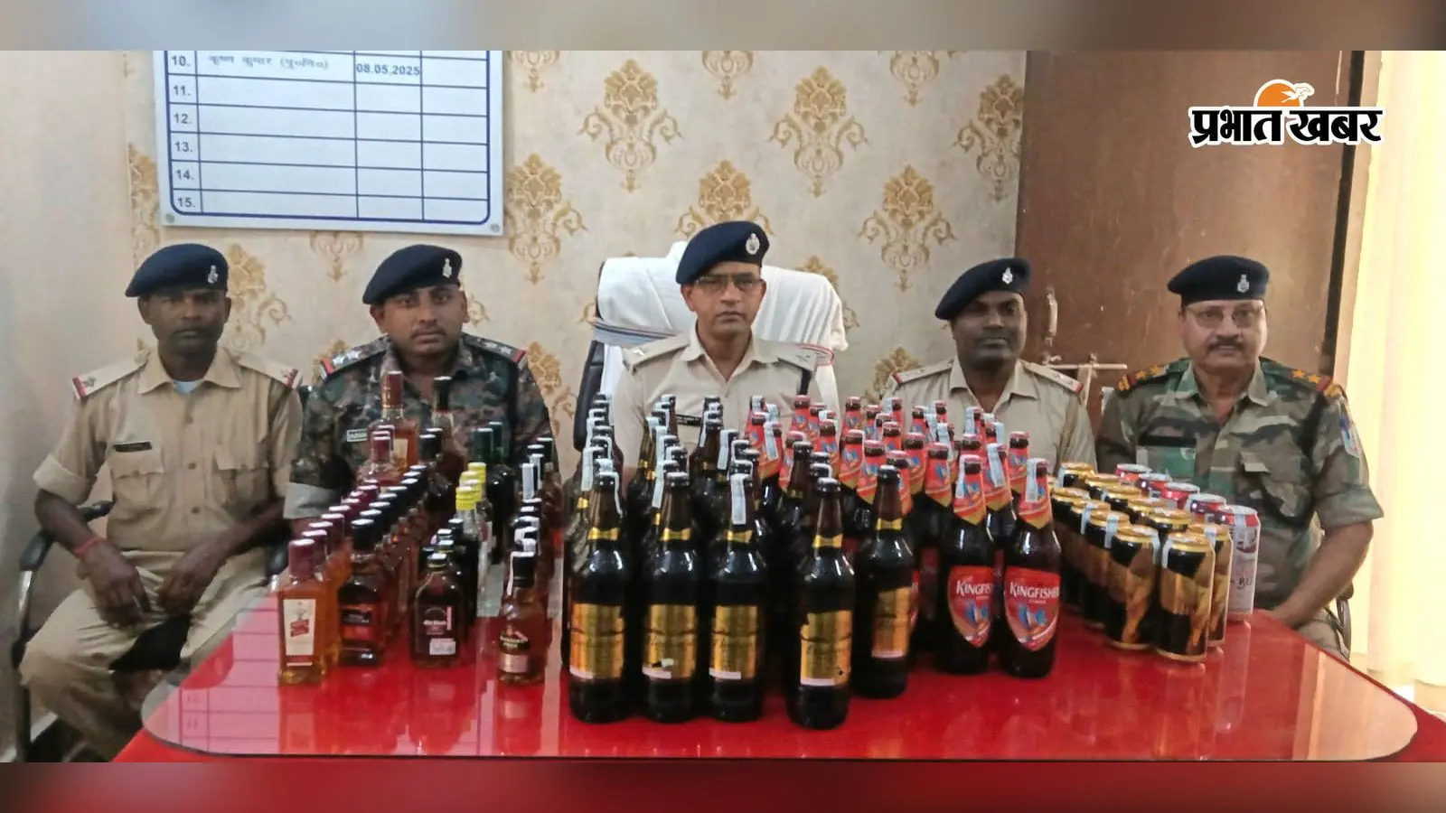 रजरप्पा में अवैध शराब के खिलाफ छापेमारी, सूर्या होटल से 125 बोतल शराब जब्त