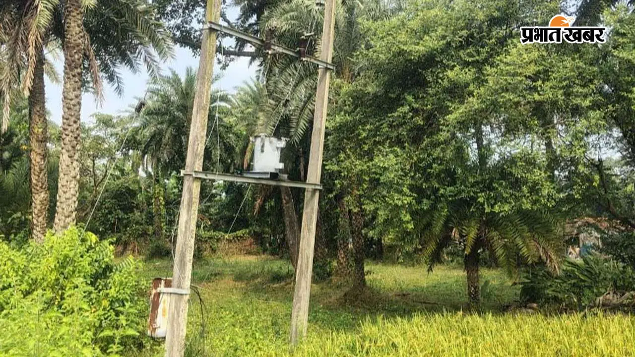 पोल से उतारकर ले गये 25 केवीए ट्रांसफार्मर का कॉपर वायर, 5 दिनों से अंधेरे में सिमलजोड़ी गांव