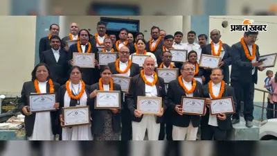 बगहा: विधिज्ञ संघ चुनाव में निर्वाचितों को मिला प्रमाण पत्र, हुआ शपथ ग्रहण