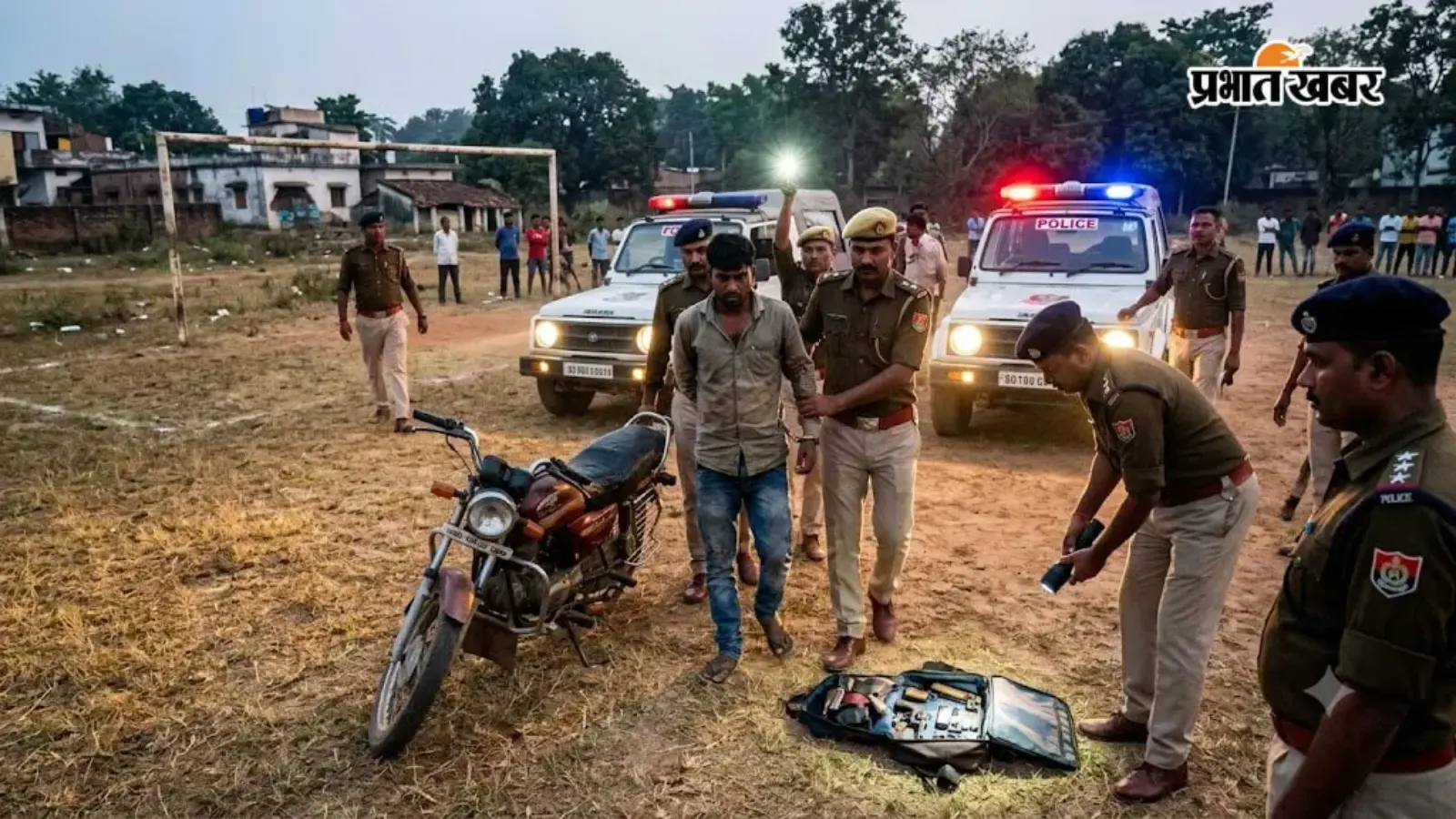 बिरसानगर के फुटबॉल मैदान में चल रही थी हथियारों की खरीद-बिक्री, तभी पुलिस ने मारा छापा, जानें फिर क्या हुआ