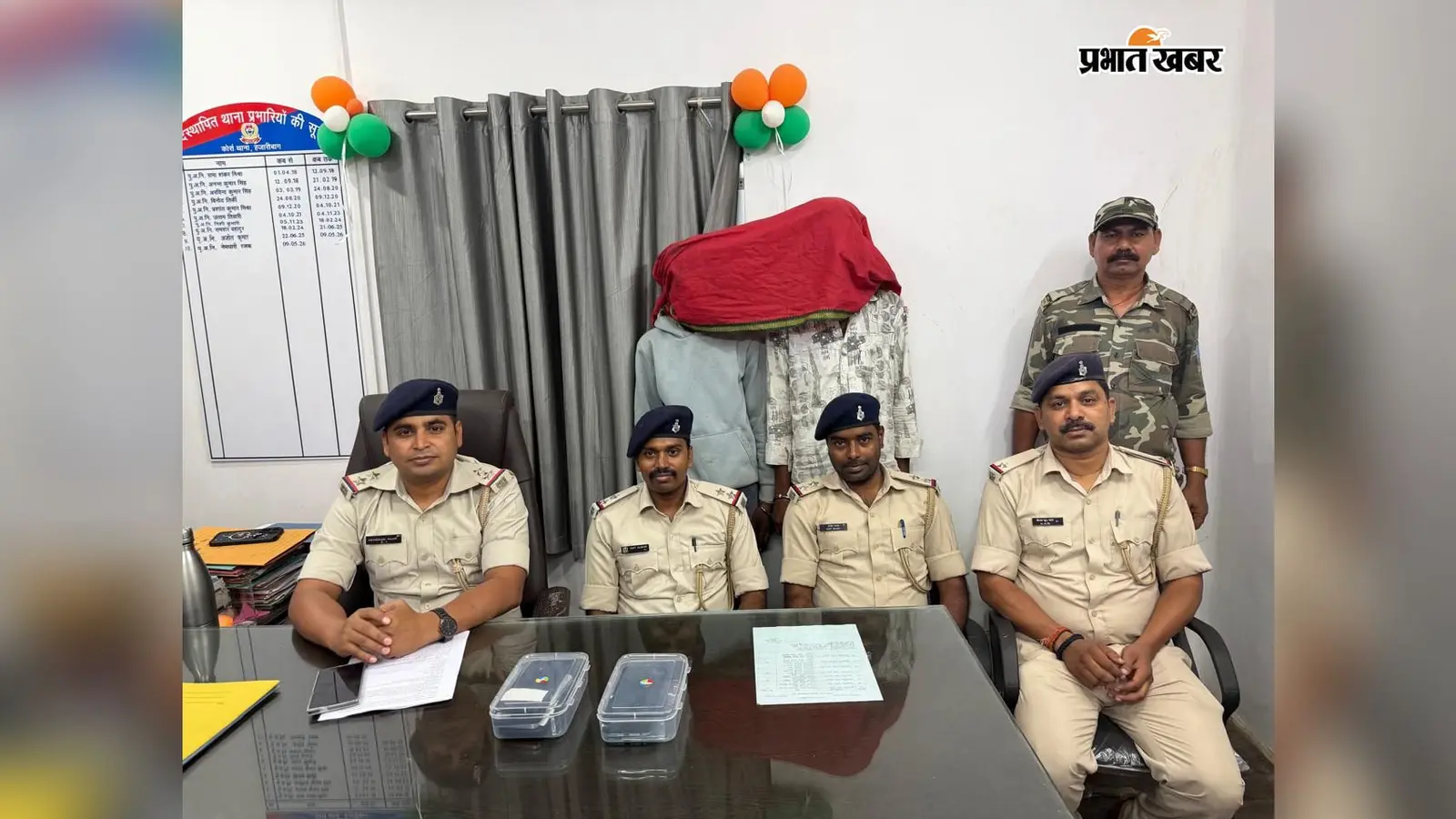 हजारीबाग में चोरी की दो मोटरसाइकिल के साथ दो आरोपी गिरफ्तार, सात मोबाइल जब्त