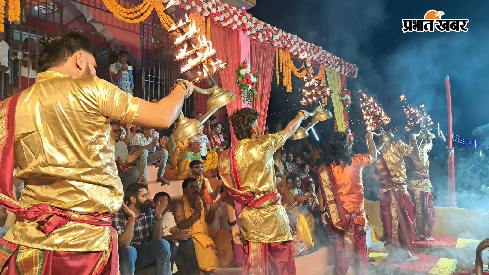 बनारस की तर्ज पर बलबड्डा में गंगा महाआरती, सूर्य सरोवर के चारों ओर उमड़ी भीड़; शंखनाद और मंत्रोच्चार से गूंजा परिसर