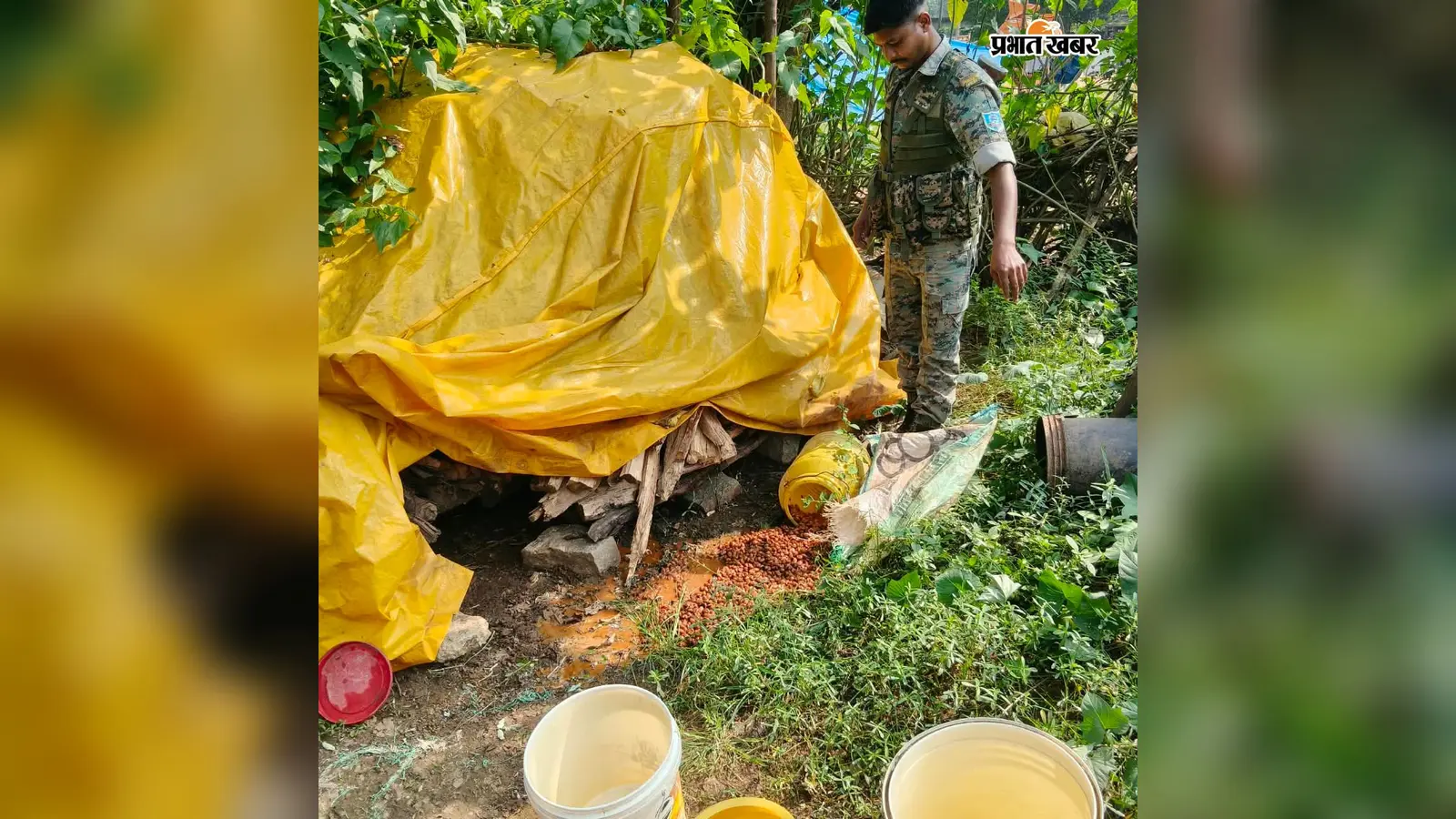 दुर्गा पूजा से पहले रनिया पुलिस की कार्रवाई, जयपुर गांव में जावा महुआ किया नष्ट