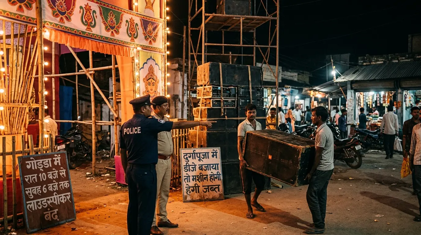 दुर्गापूजा में डीजे बजाया तो मशीन होगी जब्त, गोड्डा में रात 10 बजे से सुबह 6 बजे तक नहीं बजेगा लाउडस्पीकर