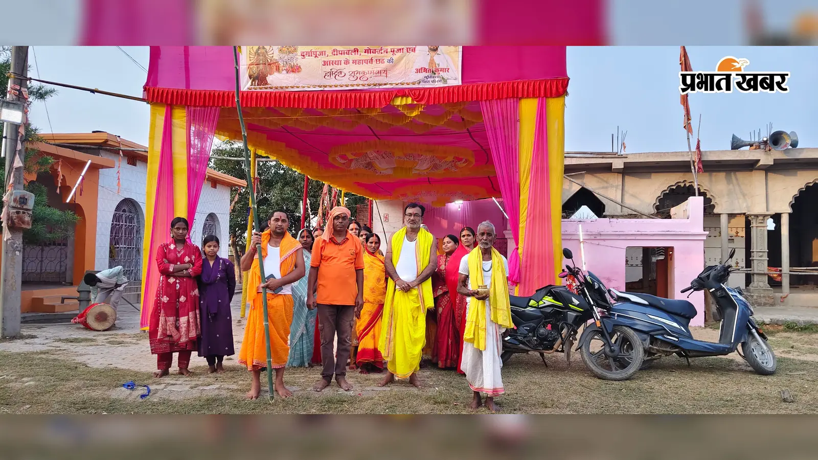 गावां में बेलभरणी पूजा के साथ सजा भव्य पंडाल: डोली में मां दुर्गा के आगमन से गूंजे जयकारे
