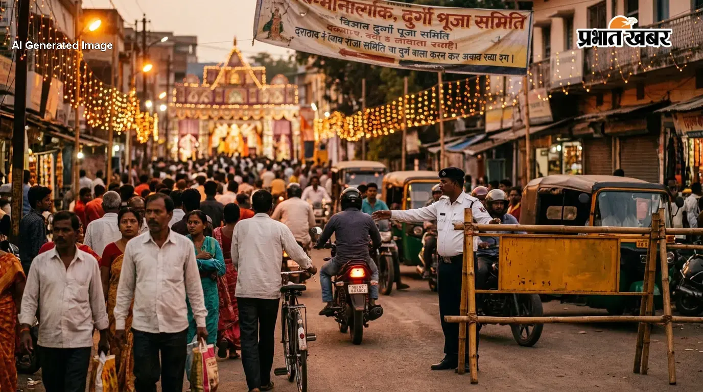 कतरास में दुर्गापूजा पर ट्रैफिक प्लान में बड़ा बदलाव: अष्टमी की रात से शहर में रहेगी नो एंट्री, जानिए रूट