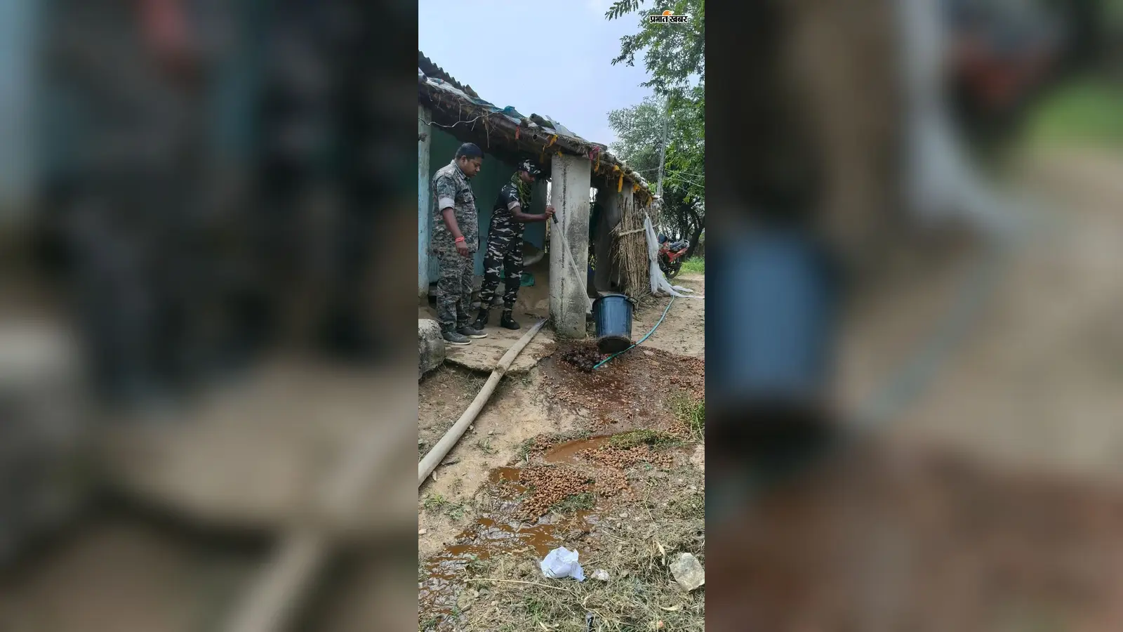 केतार में अवैध शराब के खिलाफ छापेमारी, 200 किलो जावा महुआ नष्ट