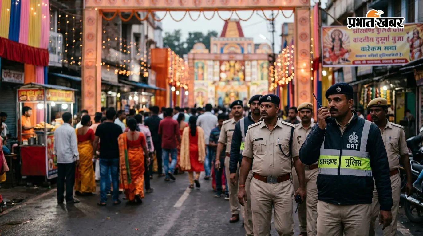 दुर्गापूजा पर पाकुड़ पुलिस अलर्ट, 12 क्यूआरटी संभालेंगी सुरक्षा की कमान; हर दो घंटे में देनी होगी रिपोर्ट