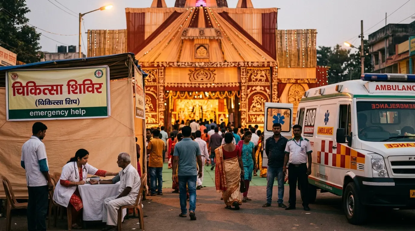 दुर्गापूजा में तबीयत बिगड़ी तो घबराएं नहीं, धनबाद के इन पंडालों में मिलेगी प्राथमिक चिकित्सा