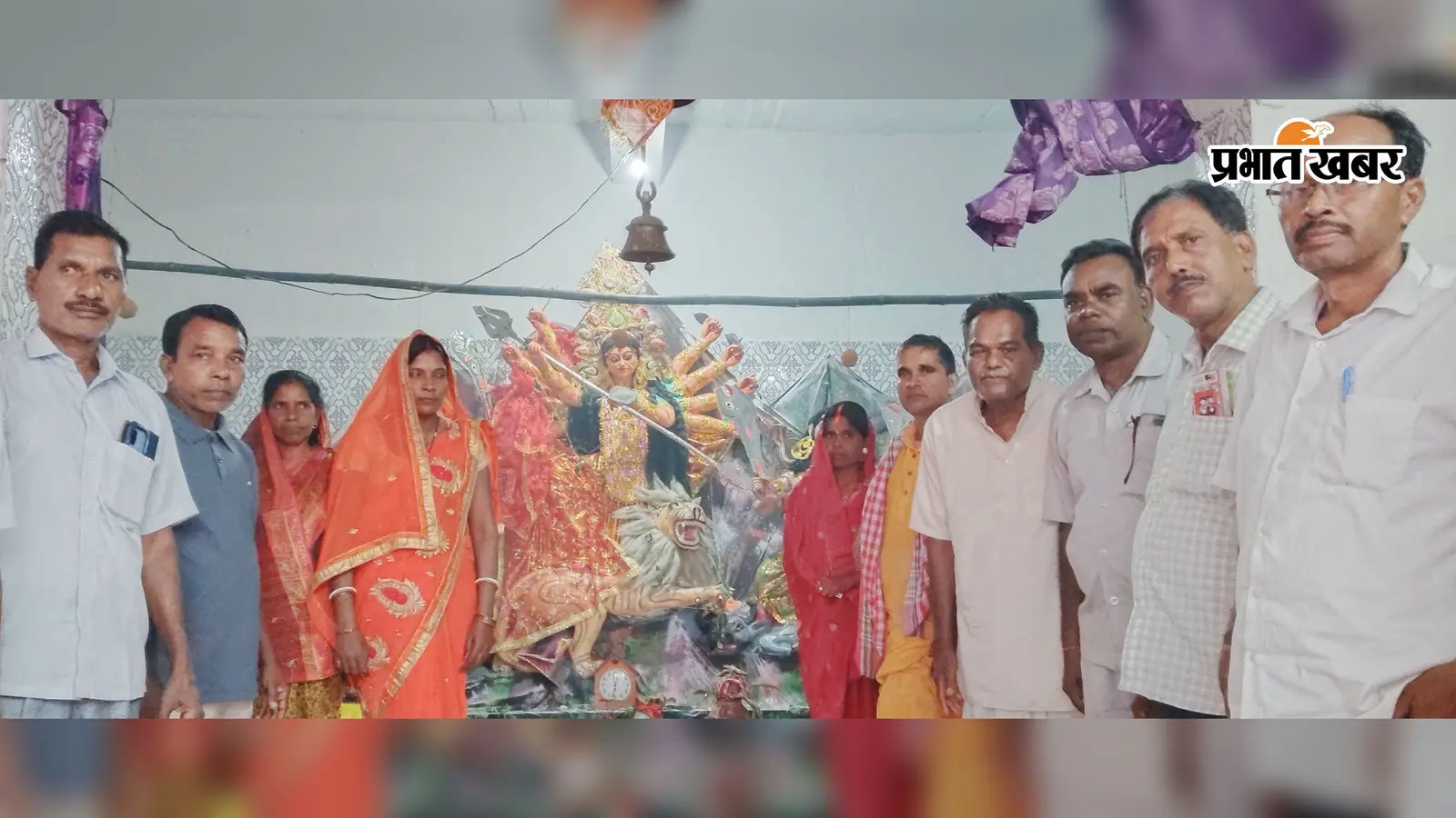 गोला के सरगडीह समेत कई गांवों में मां महागौरी की पूजा, देर शाम तक उमड़े श्रद्धालु