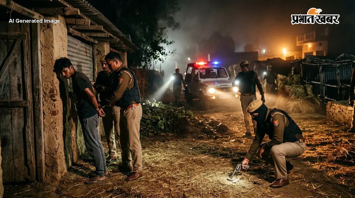 बारामुड़ी खटाल में आधी रात को पुलिस की दबिश, देसी पिस्तौल के साथ एक युवक गिरफ्तार