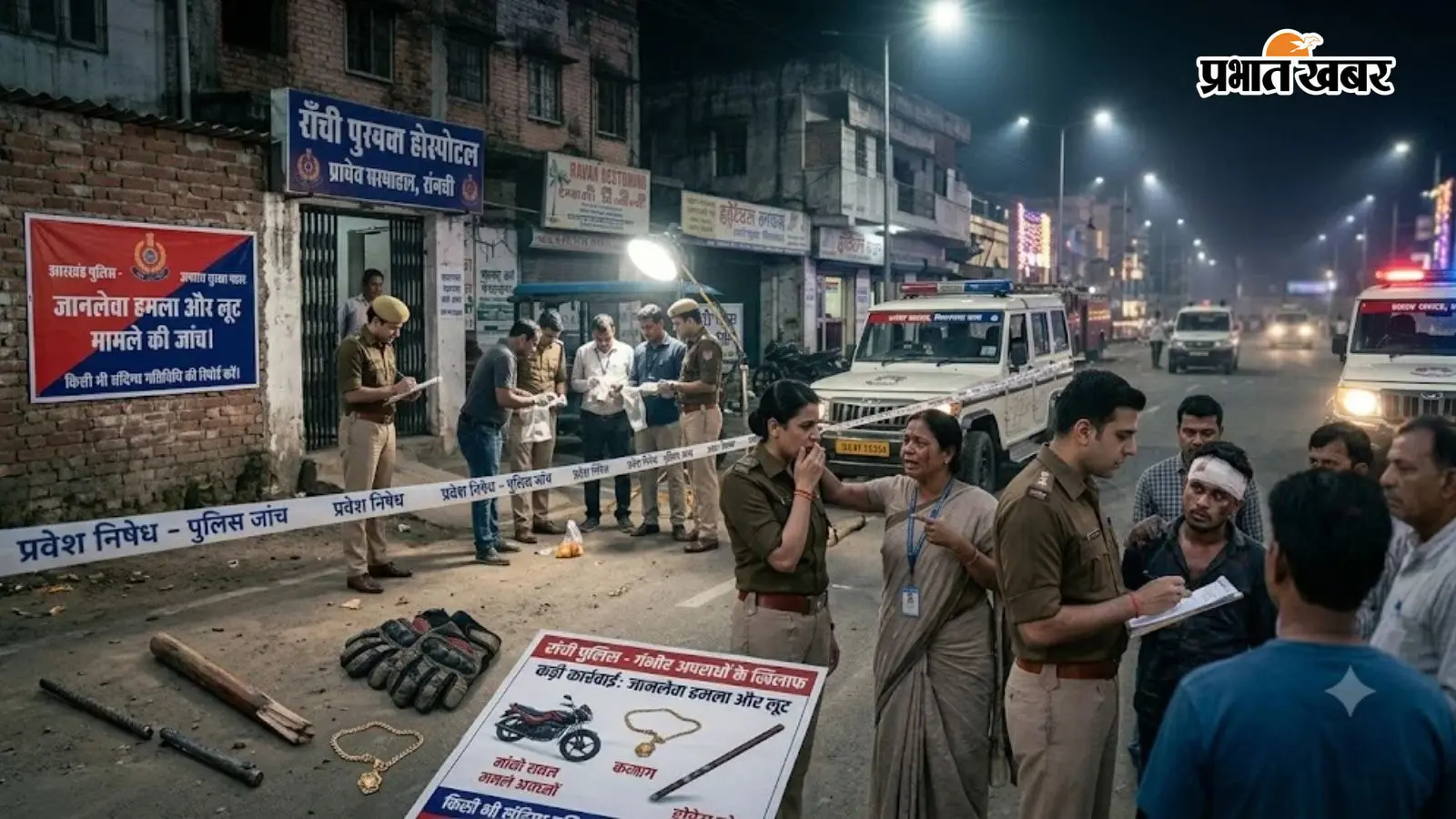 रांची में पूजा देखने गये युवक की लाठी-रॉड से पिटाई, सोने की चेन और 7 हजार रुपये छीनने का आरोप