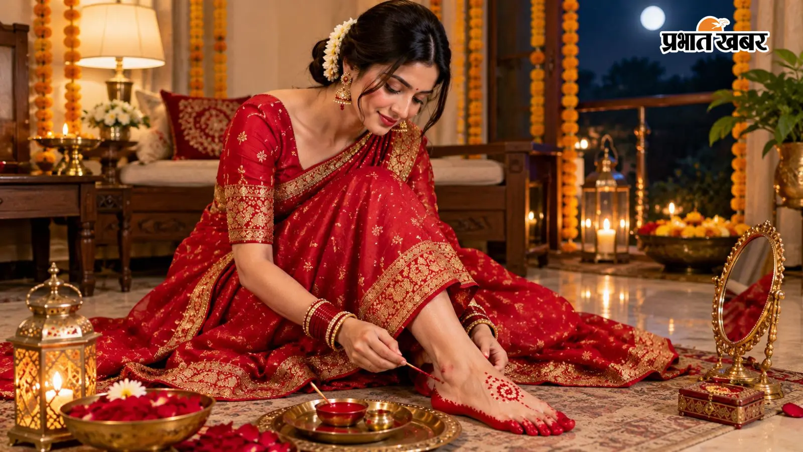 Latest Alta Designs: करवा चौथ पर अपने श्रृंगार को खास बनाने के लिए ट्राई करें आलता के ये खूबसूरत डिजाइन. फूलों, गोल टिक्की और जालीदार पैटर्न से अपने पैरों को दें पारंपरिक और आकर्षक लुक.