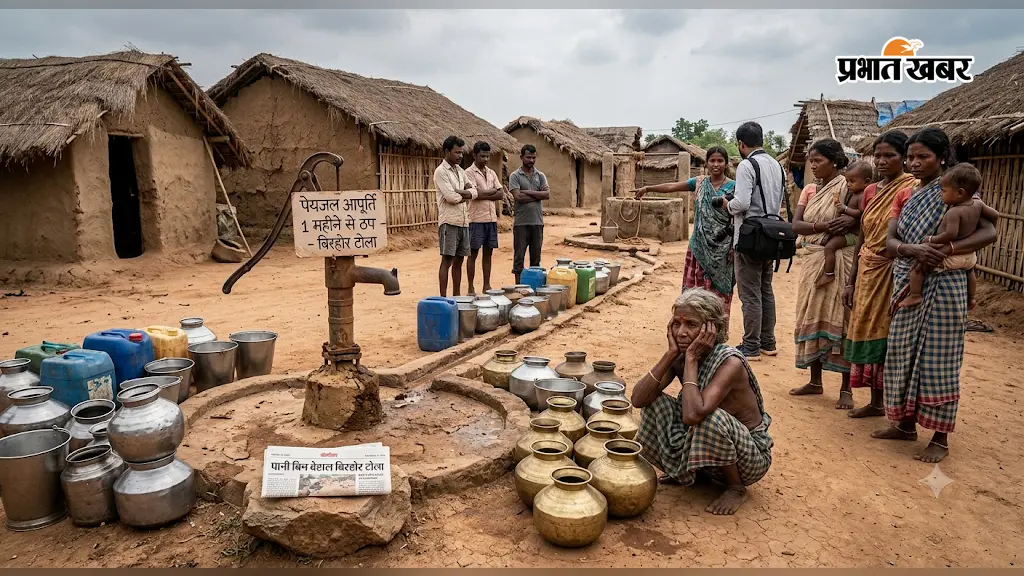 Mandu News: बिरहोर टोला में एक माह से जलापूर्ति ठप, पेयजल संकट से परेशान ग्रामीण