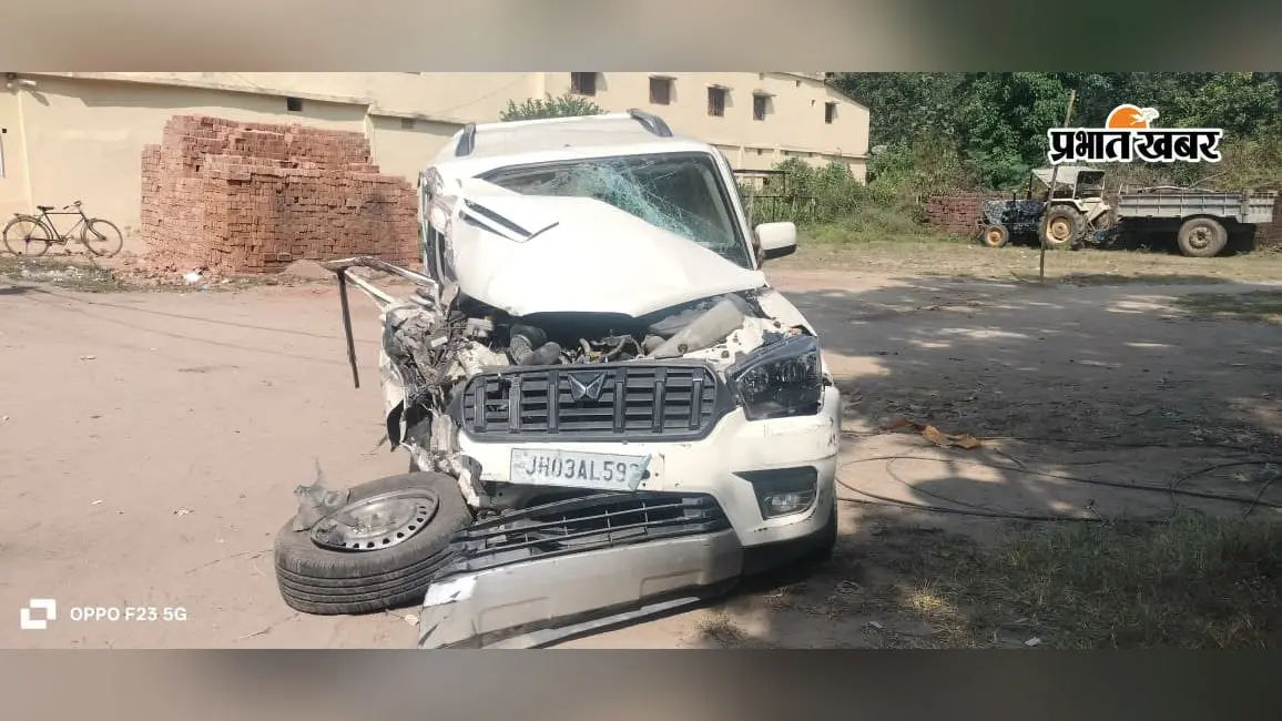 NH-75 पर हुआ हादसा, भैंस लदे ट्रक से टकराई स्कॉर्पियो; दो युवक घायल