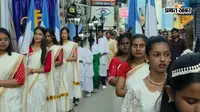 बेतिया में निकली युखरिस्तीय यात्रा, बिशप पीटर सेवास्टियन ने दिया प्रेम और शांति का संदेश