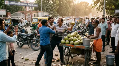 नारियल में पानी कम निकला तो सड़क पर छिड़ गई जंग, लखनऊ में ग्राहकों और  दुकानदारों के बीच मारपीट
