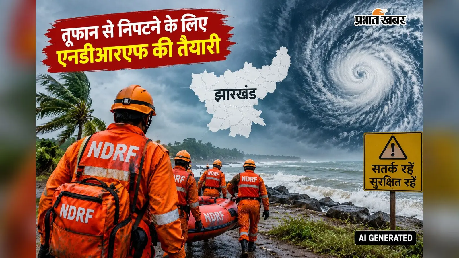'अर्नब' की आहट से झारखंड अलर्ट, 4 जोन में NDRF तैनाती की तैयारी