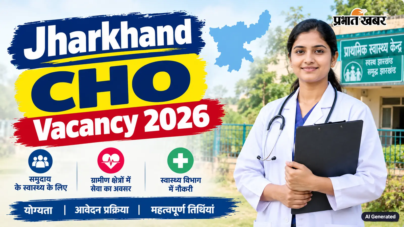 Jharkhand CHO Vacancy 2026: स्वास्थ्य विभाग में 1038 पदों पर भर्ती, BSc Nursing वालों के लिए सुनहरा मौका