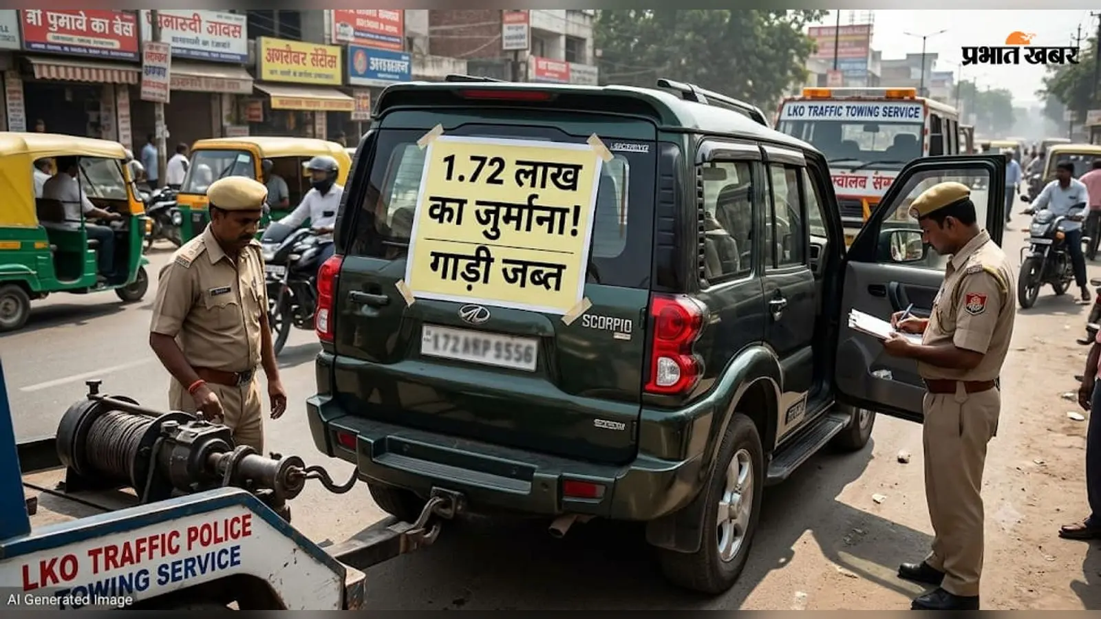 चतरा में वाहन जांच अभियान से मचा हड़कंप! 1.72 लाख का जुर्माना