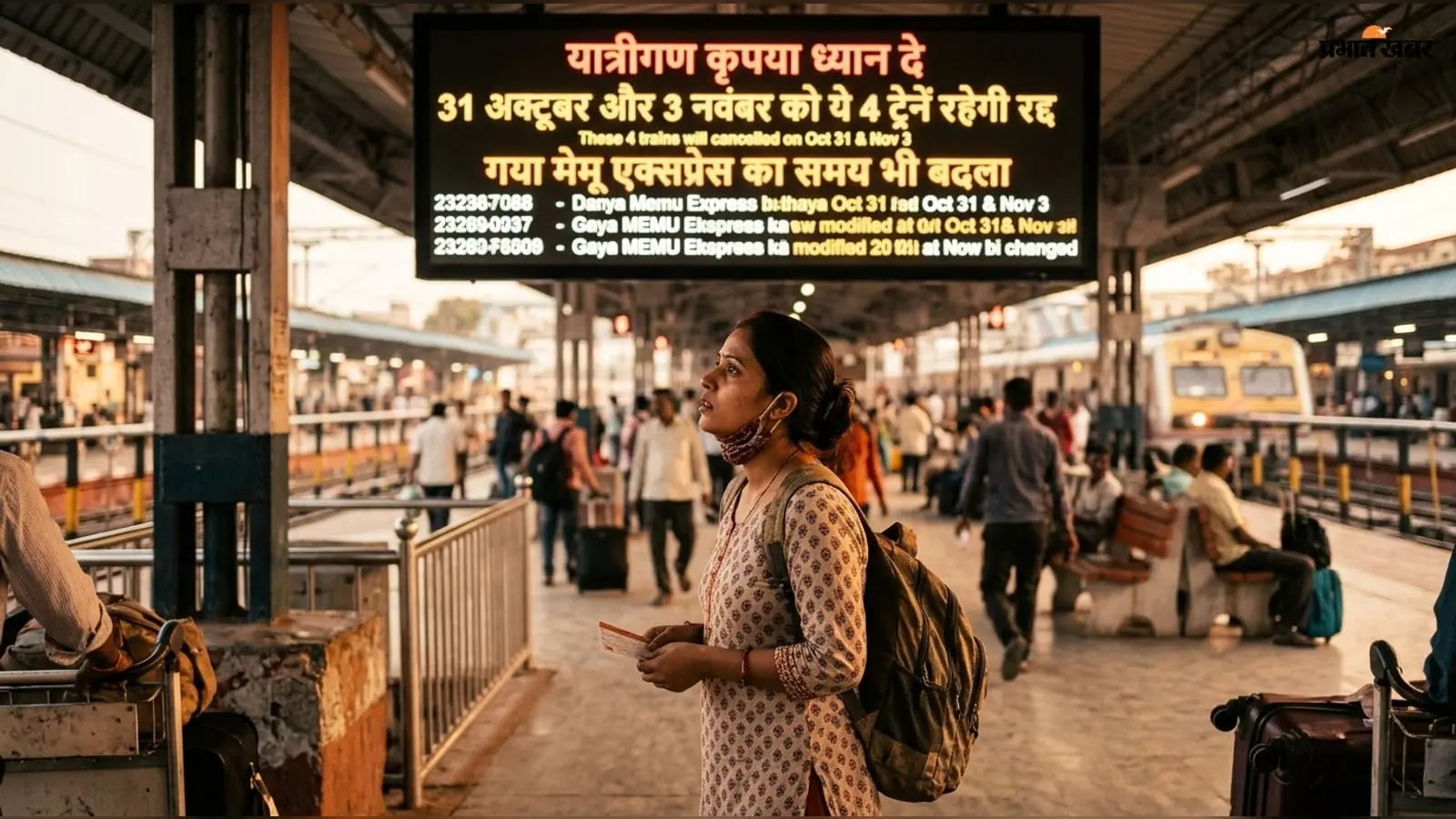 यात्रीगण कृपया ध्यान दें:31 अक्टूबर और 3 नवंबर को ये 4 ट्रेनें रहेगी रद्द,गया मेमू एक्सप्रेस का समय भी बदला