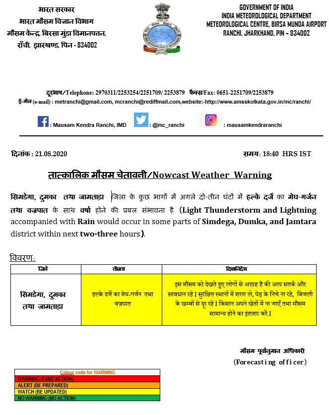 Jharkhand Weather Forecast : रांची में वज्रपात से महिला की मौत, 23 अगस्त को बंगाल की खाड़ी में फिर बनेगा लो प्रेशर एरिया, जमकर होगी बारिश
