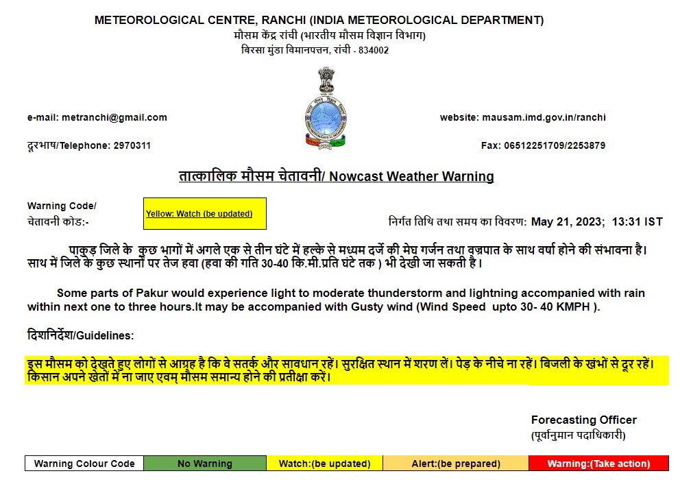 Weather Forecast: झारखंड में भी बदलेगा मौसम, जानें UP-बिहार सहित अन्य राज्यों का हाल