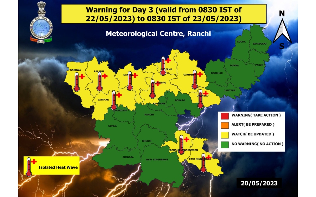 Jharkhand Weather LIVE: झारखंड के इन जिलों में लू की आशंका, मौसम विभाग ने किया अलर्ट जारी
