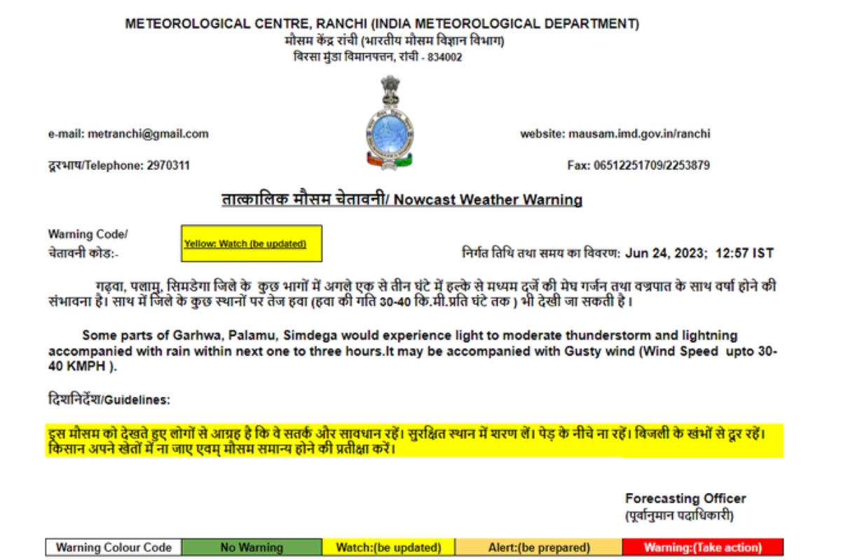 Jharkhand Weather Forecast LIVE: इन इलाकों में बारिश के आसार, जानें अगले 7 दिनों तक कैसा होगा मौसम का हाल