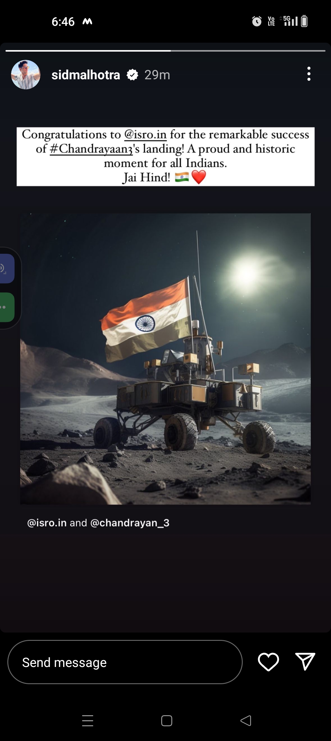 Chandrayaan 3 के सफल लैंडिंग पर सनी देओल बोले- हिंदुस्तान जिंदाबाद रहेगा, शाहरुख ने शायराना अंदाज में दी बधाई
